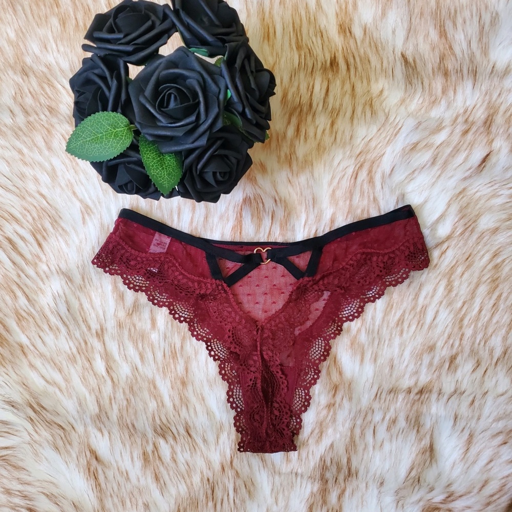Women's Sexy Lace Red Heart Panty - Picture 3 of 6